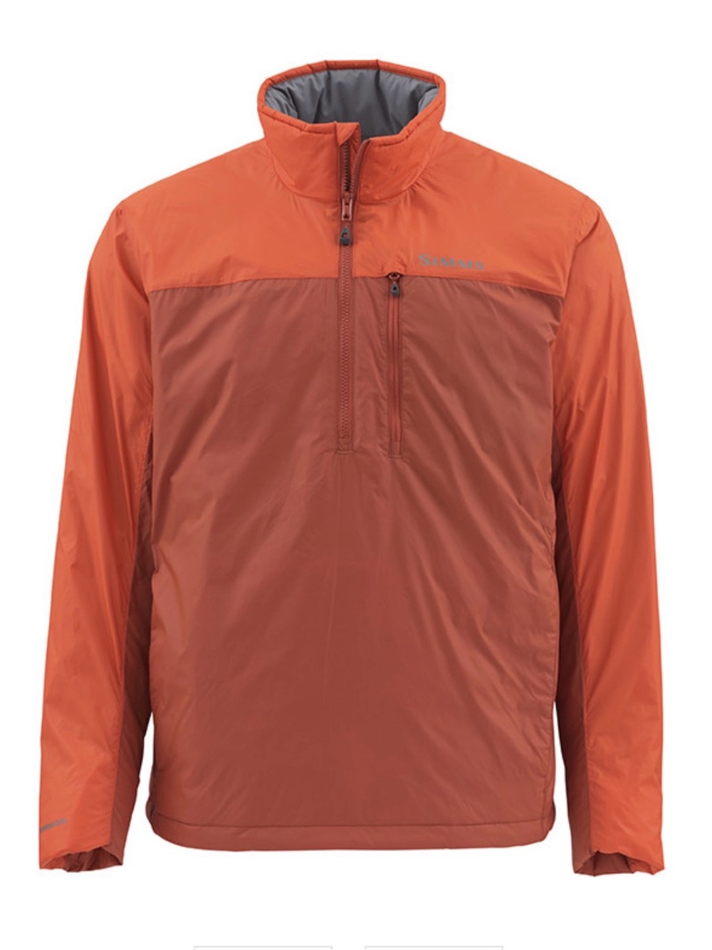 Simms Two-Tone Orange Half-Zip Windbreaker